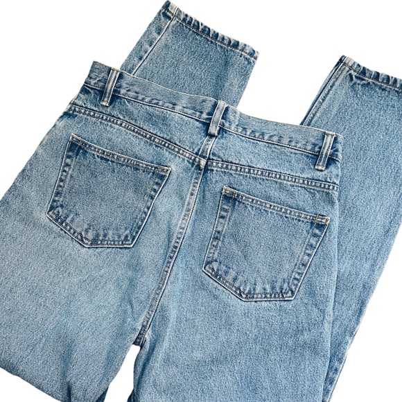 High Rise Mom Jeans , Classic Fit Vintage Mom Jeans , Classic Blue Denim Jeans - Picture 7 of 11